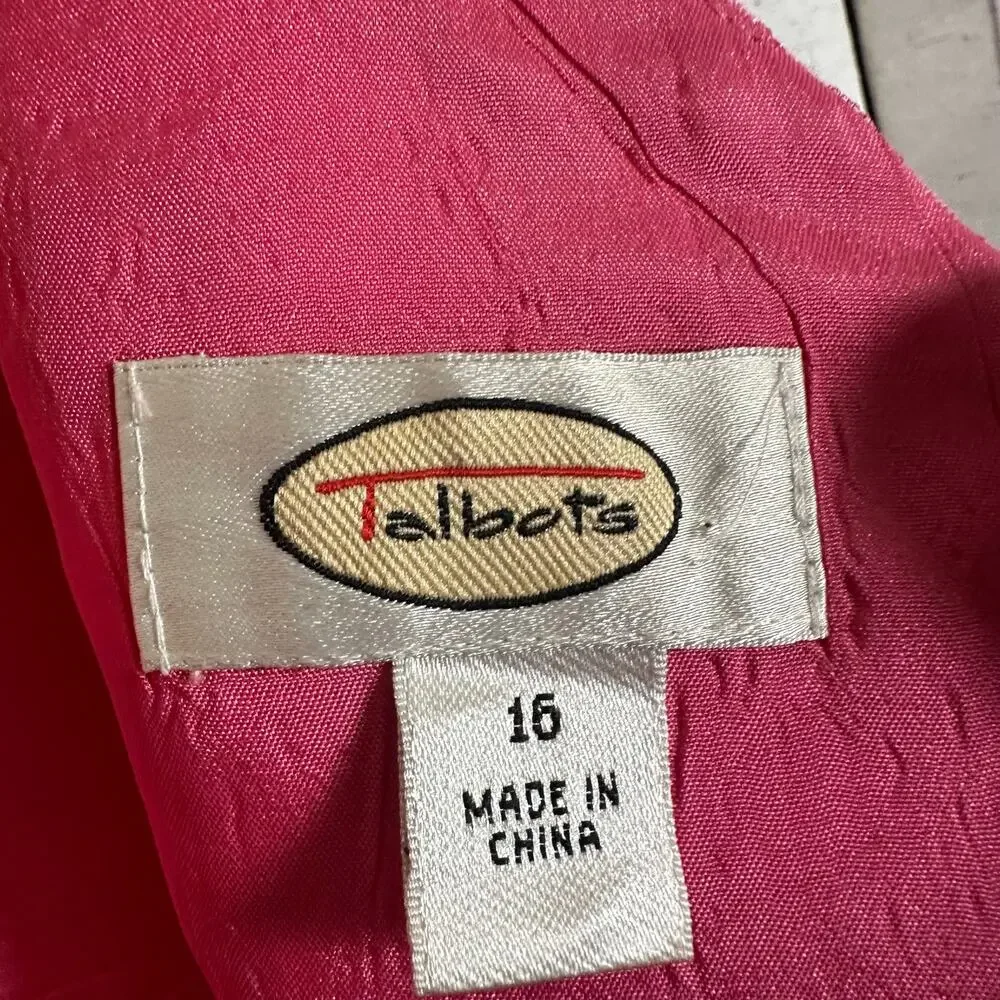 Talbots women’s sheath dress pink embroidered eyelet floral feminine romantic - Picture 5 of 11